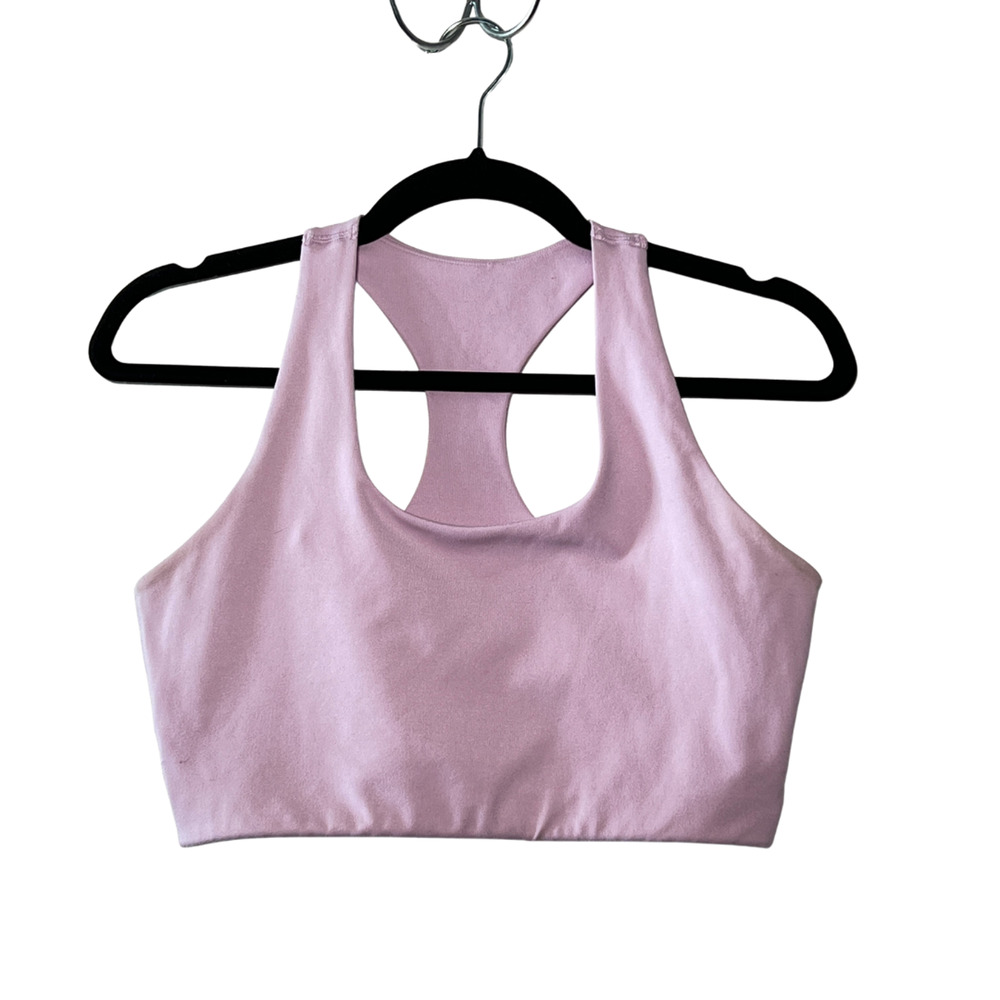 Lilac Lavender Sports Bra Medium Impact Size Medium Soft Gap Athleisure Pilates